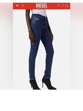 Diesel Dark Indigo Slandy Super Skinny Jeans